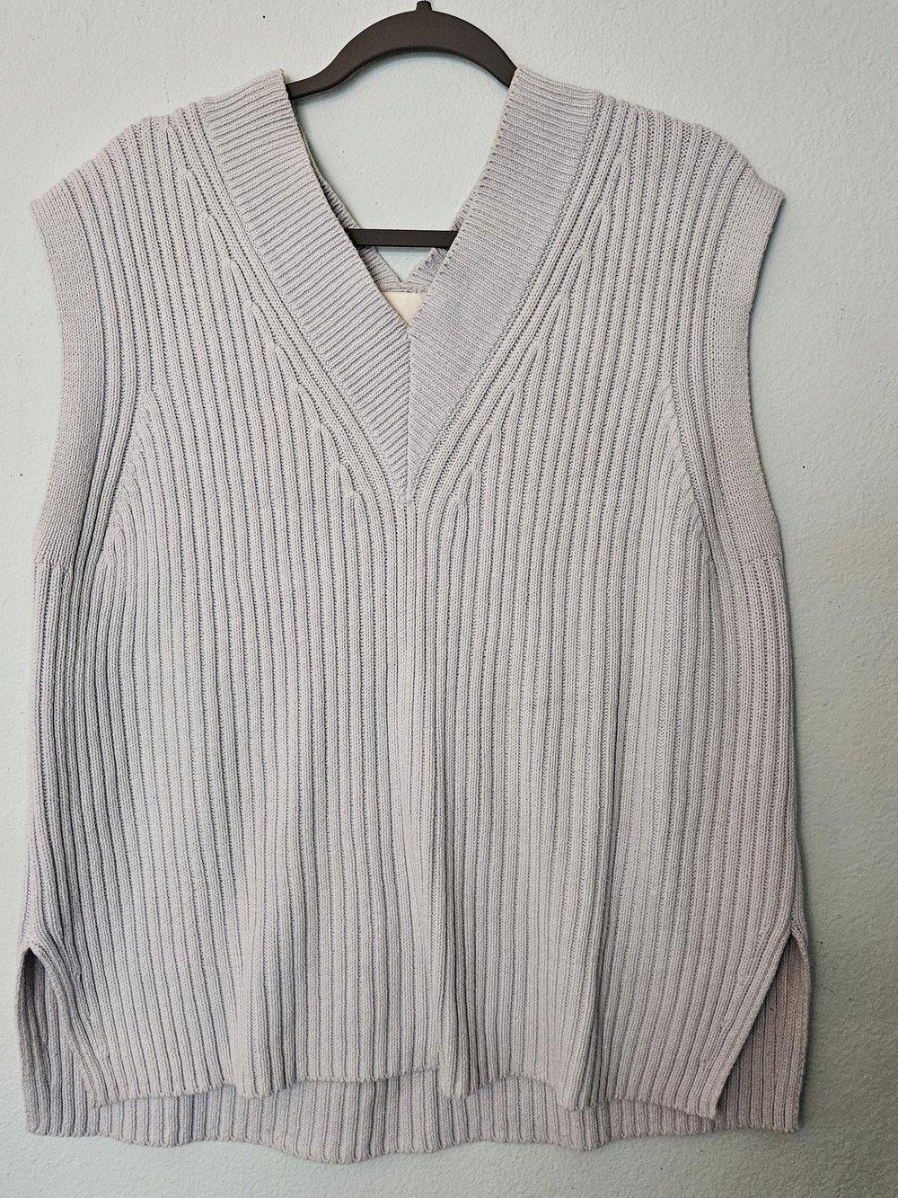 H&M Baby Blue knit Ribbed V-Neck Sweater Vest